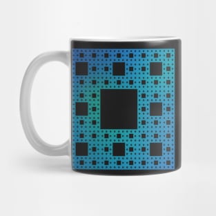 sierpinski squares - blue Mug